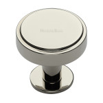 M Marcus Heritage Brass Stepped Disc Design Cabinet Knob with Rose 38mm 